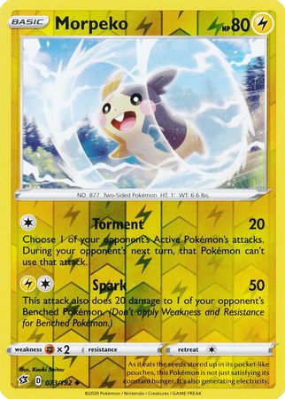 073/192 Morpeko Uncommon Reverse Holo Rebel Clash