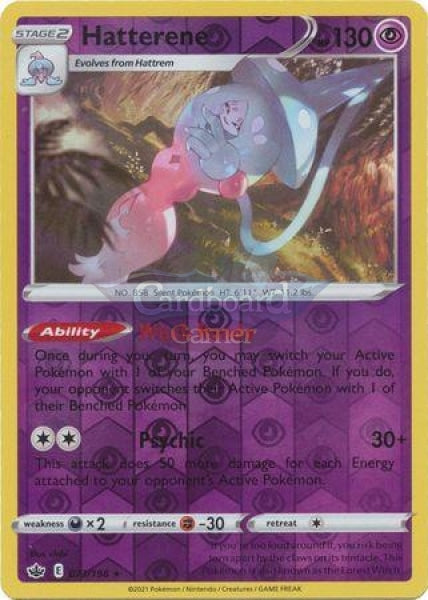 073/198 Hatterene Rare Reverse Holo Chilling Reign Single Card