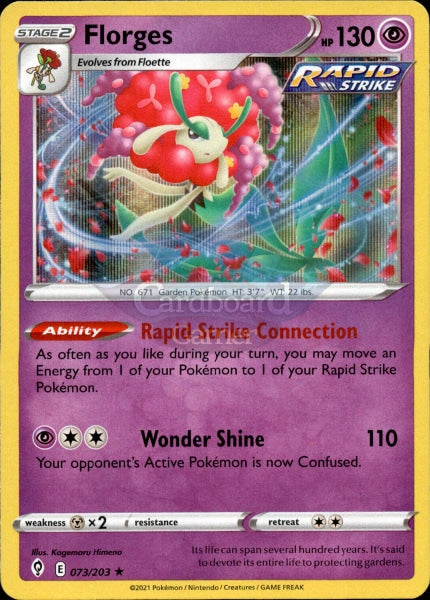 073/203 Florges Holo Rare Evolving Skies Single Card