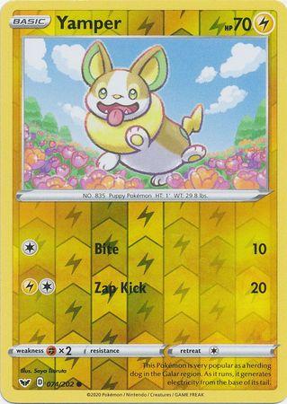 074/202 Yamper Common Reverse Holo Sword & Shield