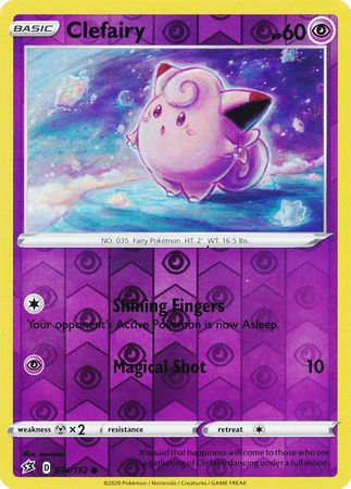 074/192 Clefairy Common Reverse Holo Rebel Clash