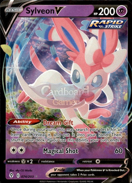 074/203 Sylveon V Evolving Skies Single Card