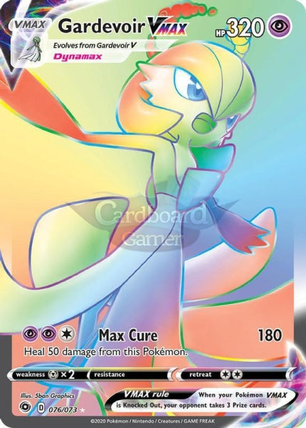 076/073 Gardevoir Vmax Hyper Secret Rare Champions Path Single Card