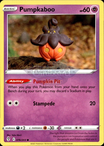 076/203 Pumpkaboo Evolving Skies Single Card