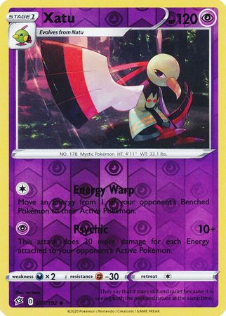 077/192 Xatu Uncommon Reverse Holo Rebel Clash