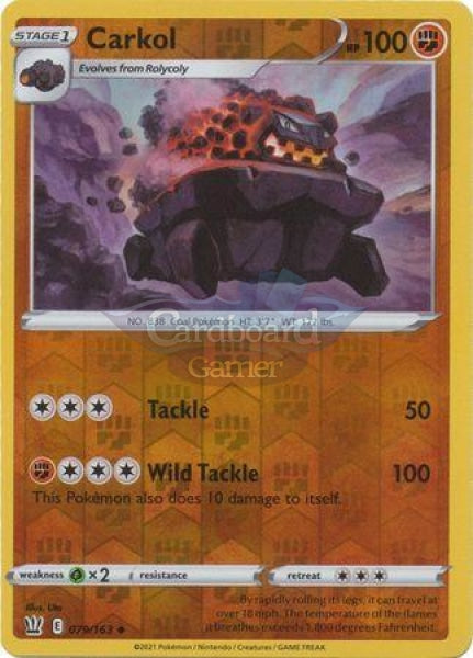 079/163 Carkol Reverse Holo Uncommon Battle Styles Single Card