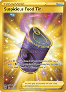 080/073 Suspicious Food Tin Gold Trainer Secret Rare Champions Path Single Card