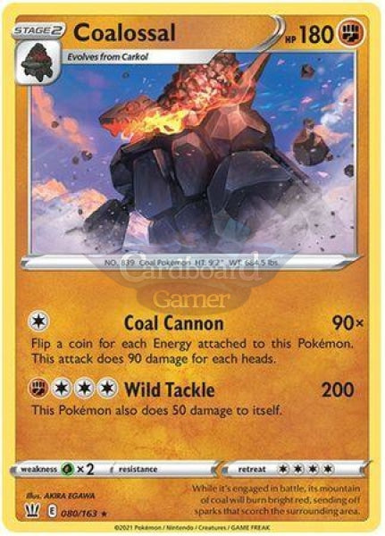 080/163 Coalossal Holo Rare Battle Styles Single Card