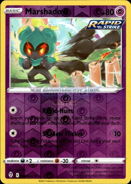 080/203 Marshadow Reverse Holo Evolving Skies Single Card