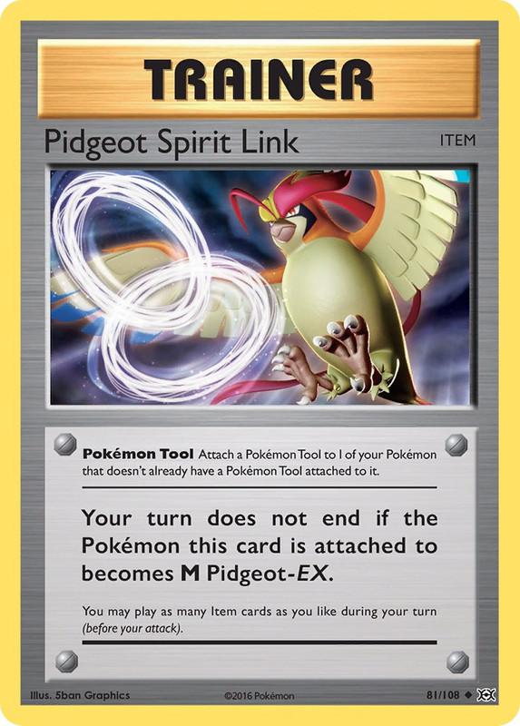 81/108 Pidgeot Spirit Link Uncommon Trainer Evolutions