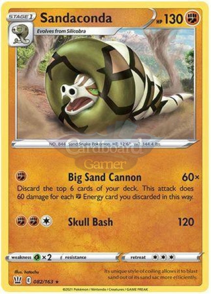 082/163 Sandaconda Holo Rare Battle Styles Single Card