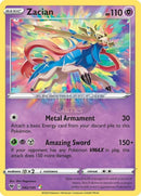 082/185 Zacian Amazing Holo Rare Vivid Voltage Single Card