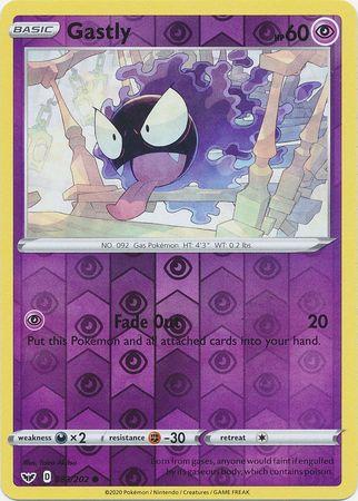 083/202 Gastly Common Reverse Holo Sword & Shield