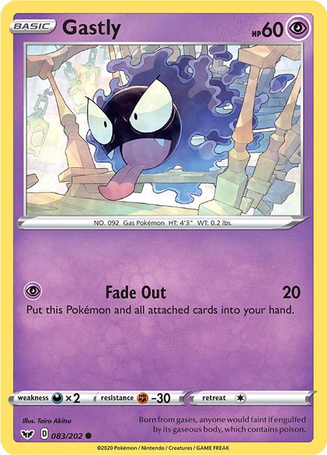 083/202 Gastly Common Sword & Shield