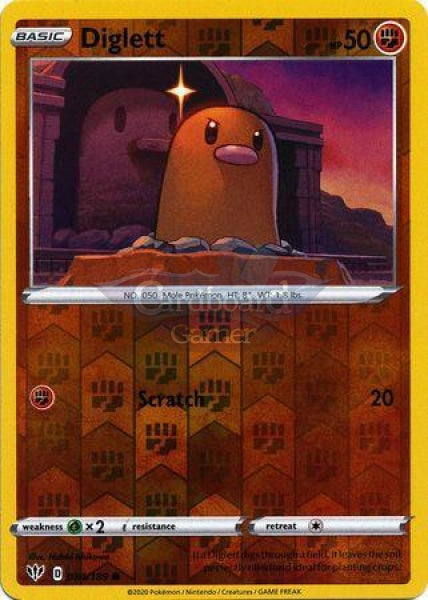 084/189 Diglett Common Reverse Holo Darkness Ablaze Single Card