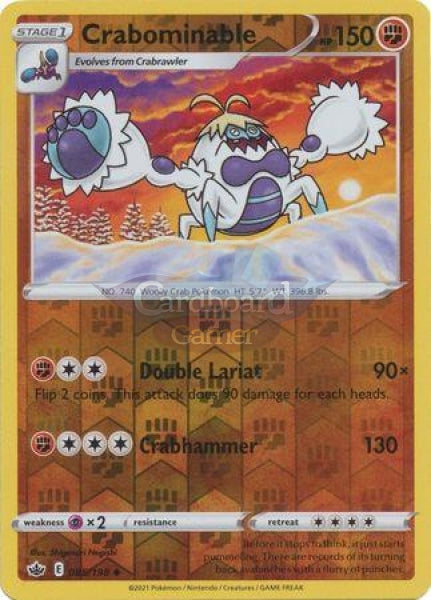 085/198 Crabominable Uncommon Reverse Holo Chilling Reign Single Card