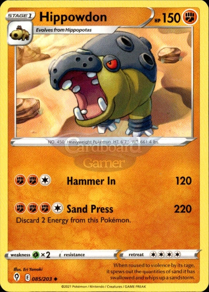 085/203 Hippowdon Evolving Skies Single Card