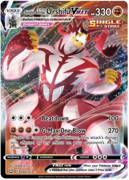 086/163 Single Strike Urshifu Vmax Ultra Rare Battle Styles Card