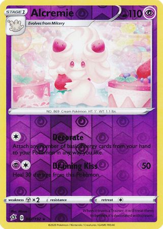 087/192 Alcremie Rare Reverse Holo Rebel Clash