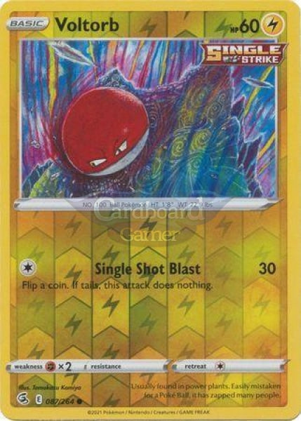 087/264 Voltorb Common Reverse Holo Fusion Strike Single Card