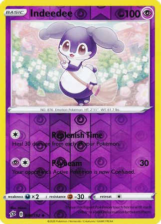 088/192 Indeedee Uncommon Reverse Holo Rebel Clash