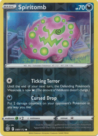 089/172 Spiritomb Common Reverse Holo Brilliant Stars Pokemon TCG