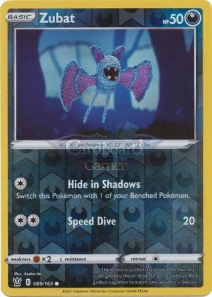 089/163 Zubat Reverse Holo Common Battle Styles Single Card