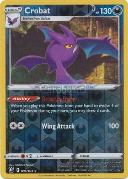 091/163 Crobat Holo Reverse Rare Battle Styles Single Card