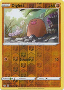 092/202 Diglett Common Reverse Holo Sword & Shield