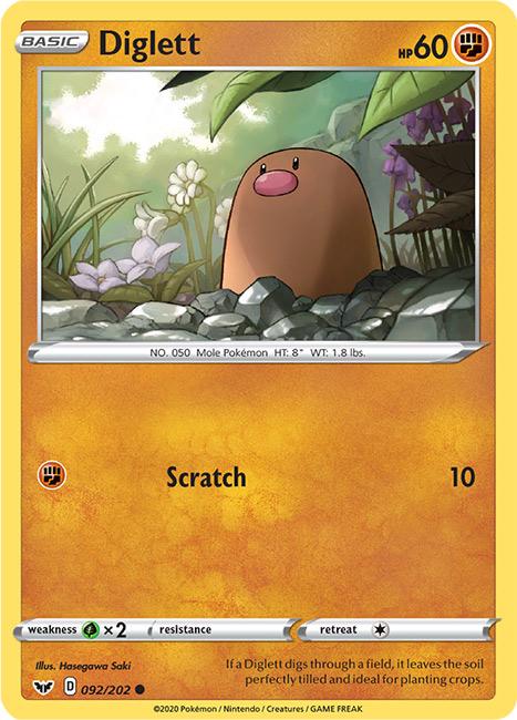 092/202 Diglett Common Sword & Shield