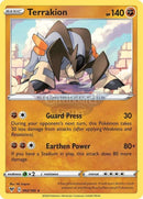 092/185 Terrakion Rare Vivid Voltage Single Card