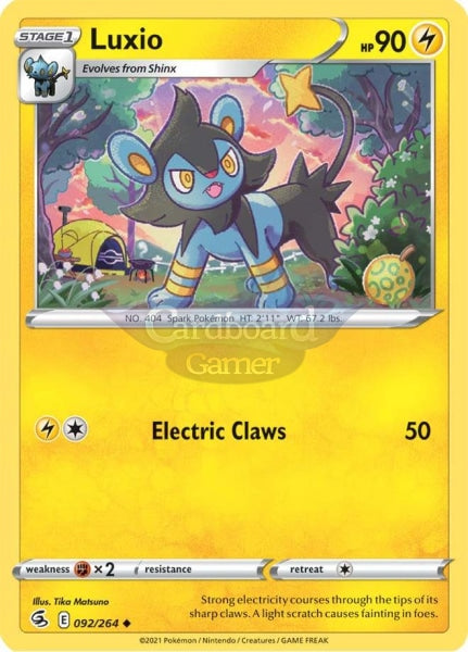 092/264 Luxio Uncommon Fusion Strike Single Card