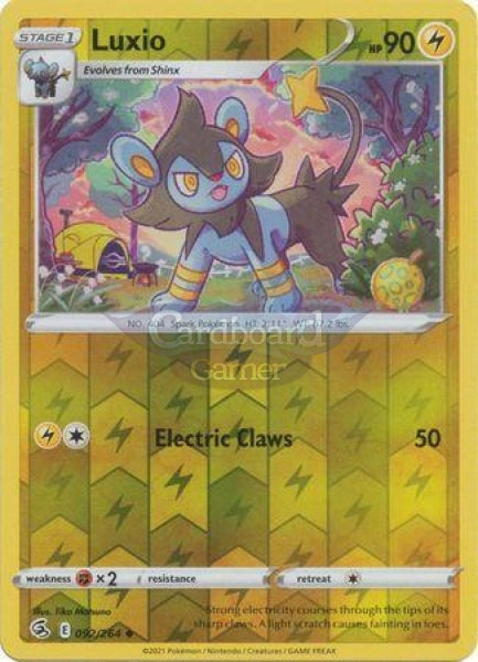 092/264 Luxio Uncommon Reverse Holo Fusion Strike Single Card