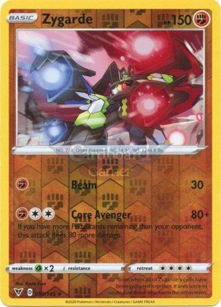 093/185 Zygarde Holo Rare Reverse Vivid Voltage Single Card