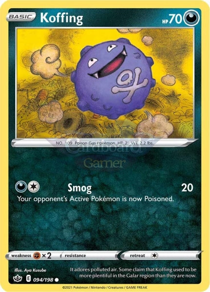 094/198 Koffing Common Chilling Reign Single Card