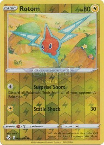 094/264 Rotom Common Reverse Holo Fusion Strike Single Card