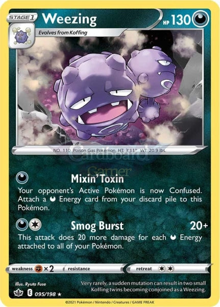 095/198 Weezing Rare Chilling Reign Single Card