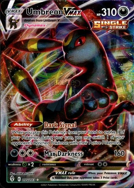 095/203 Umbreon Vmax Evolving Skies Single Card