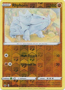 096/202 Rhyhorn Common Reverse Holo Sword & Shield