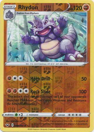 098/202 Rhydon Uncommon Reverse Holo Sword & Shield