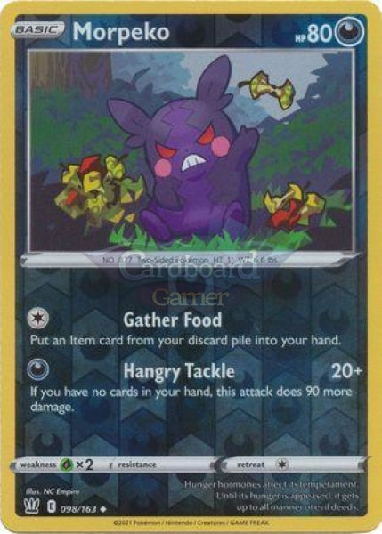 098/163 Morpeko Reverse Holo Uncommon Battle Styles Single Card