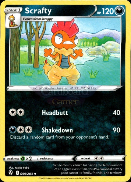 099/203 Scrafty Evolving Skies Single Card