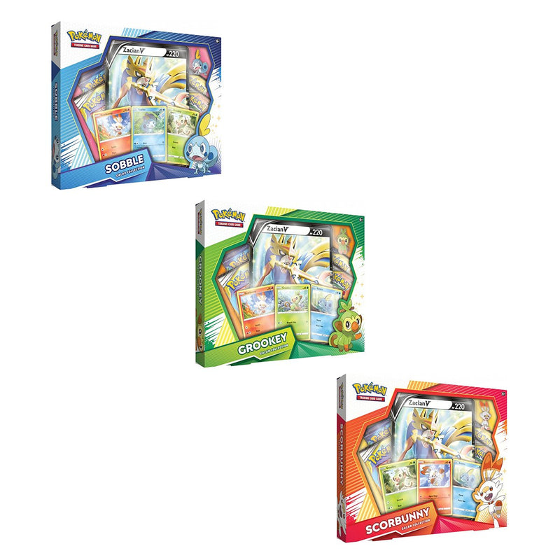 POKEMON TCG Galar Collection Grookey Scorbunny and Sobble (Bundle set of 3)