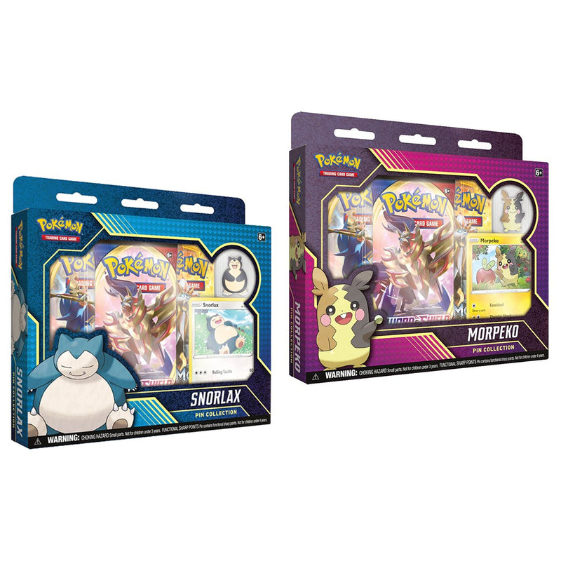 POKEMON TCG Pin Collection Snorlax and Morpeko (Bundle)