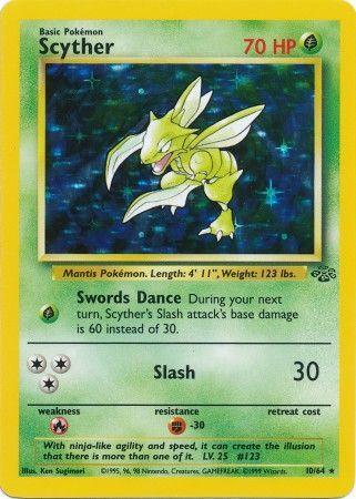 10/64 Scyther Holo Rare Jungle Set Unlimited