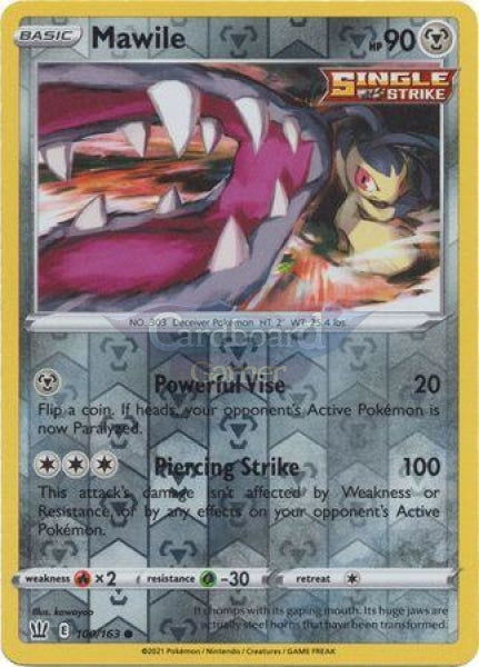 100/163 Mawile Reverse Holo Common Battle Styles Single Card