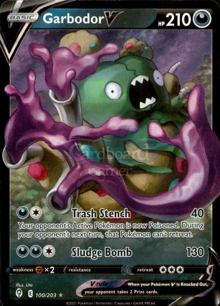 100/203 Garbodor V Evolving Skies Single Card