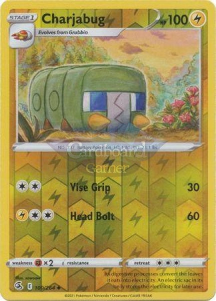 100/264 Charjabug Uncommon Reverse Holo Fusion Strike Single Card