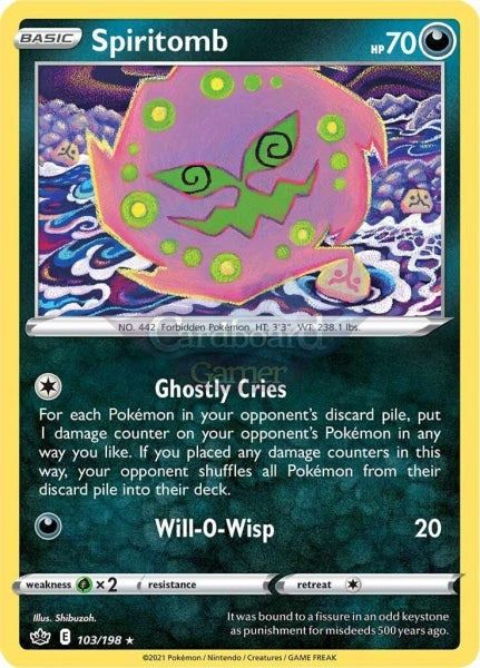 103/198 Spiritomb Rare Chilling Reign Single Card