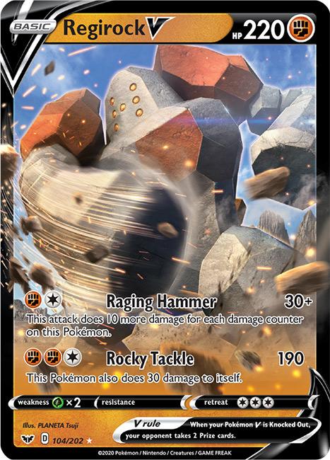 104/202 Regirock V Ultra Rare Sword & Shield